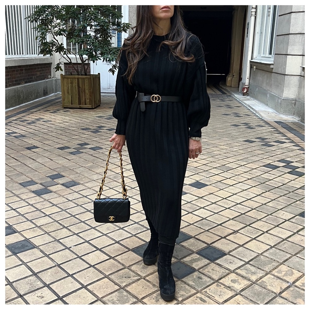 #15 MADE IN ITALY MOST FABULOUS KNIT MAXI SWEATER DRESS - Picture 3 of 8